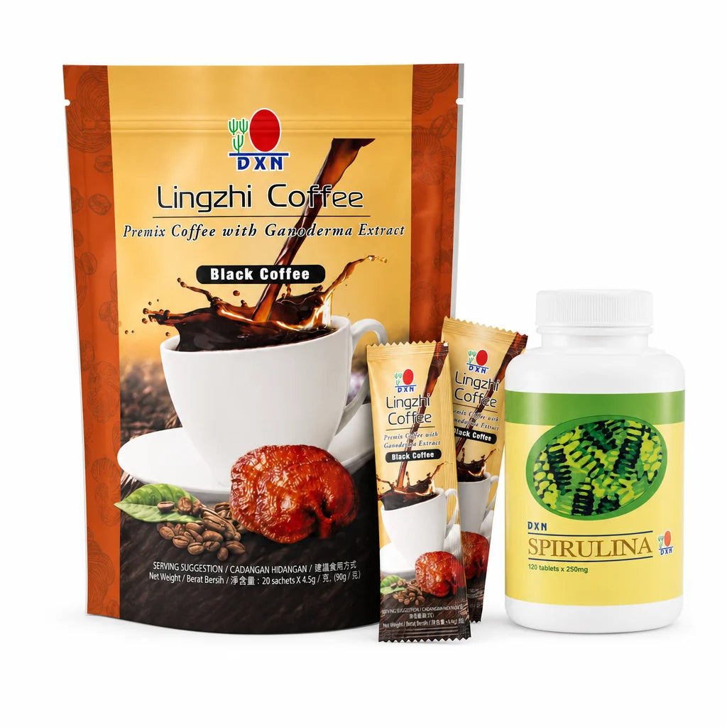 Zestaw DXN Spirulina + Lingzhi Black Coffee